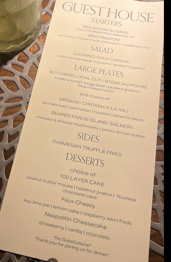 The Guest House Austin Restaurant Menu | New American Cuisine in Austin, TX